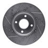 R1 05-12 Ford Focus Front Right Drilled & Slotted Silver Brake Rotor
