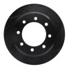 R1 08-25 Ford E-150 Rear Right Drilled & Slotted Black Brake Rotor