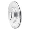 R1 05-12 Ford Focus Front Left Drilled & Slotted Silver Brake Rotor