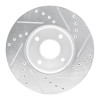 R1 05-12 Ford Focus Front Left Drilled & Slotted Silver Brake Rotor
