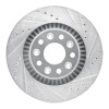 R1 05-09 Ford Five Hundred Front Right Drilled & Slotted Silver Brake Rotor