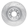 R1 05-09 Ford Five Hundred Front Right Drilled & Slotted Silver Brake Rotor
