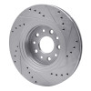 R1 05-09 Ford Five Hundred Front Left Drilled & Slotted Silver Brake Rotor