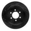 R1 07-17 Ford Expedition Rear Right Drilled & Slotted Black Brake Rotor