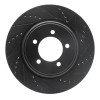 R1 06-10 Ford Explorer Sport Trac Front Right Drilled & Slotted Black Brake Rotor