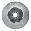 R1 65-67 Ford Falcon Front Left Drilled & Slotted Silver Brake Rotor