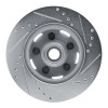 R1 65-67 Ford Falcon Front Left Drilled & Slotted Silver Brake Rotor