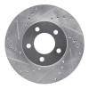 R1 91-00 Ford Taurus (Excl SHO) Front Left Drilled & Slotted Silver Brake Rotor