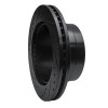 R1 05-12 Ford F-350 Super Duty 2WD Rear Right Drilled & Slotted Black Brake Rotor
