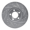 R1 93-07 Ford Thunderbird Front Left Drilled & Slotted Silver Brake Rotor