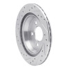 R1 94-04 Ford Mustang Rear Right Drilled & Slotted Silver Brake Rotor