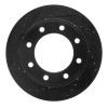 R1 05-12 Ford F-250 4WD (Super Duty) Rear Left Drilled & Slotted Black Brake Rotor