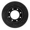 R1 05-12 Ford F-250 4WD (Super Duty) Rear Left Drilled & Slotted Black Brake Rotor