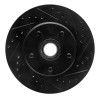 R1 68-73 Ford Mustang Front Right Drilled & Slotted Black Brake Rotor