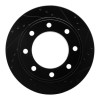 R1 05-12 Ford F-350 Super Duty 4WD Rear Right Drilled & Slotted Black Brake Rotor