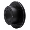 R1 05-12 Ford F-350 Super Duty 4WD Rear Right Drilled & Slotted Black Brake Rotor
