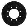 R1 05-12 Ford F-250 4WD (Super Duty) Front Right Drilled & Slotted Black Brake Rotor