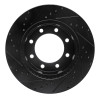R1 05-12 Ford F-250 4WD (Super Duty) Front Right Drilled & Slotted Black Brake Rotor