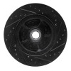 R1 68-73 Ford Mustang Front Left Drilled & Slotted Black Brake Rotor
