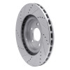 R1 94-04 Ford Mustang Front Right Drilled & Slotted Silver Brake Rotor