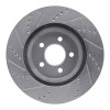R1 94-04 Ford Mustang Front Right Drilled & Slotted Silver Brake Rotor