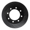 R1 05-12 Ford F-450 Super Duty Front Right Drilled & Slotted Black Brake Rotor