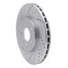 R1 94-04 Ford Mustang Front Left Drilled & Slotted Silver Brake Rotor