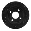 R1 81-94 Ford Escort Front Left Drilled & Slotted Black Brake Rotor