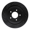 R1 04-06 Ford E-150 Club Wagon Rear Right Drilled & Slotted Black Brake Rotor