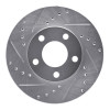 R1 94-04 Ford Mustang Front Left Drilled & Slotted Silver Brake Rotor EDZ-54033L