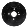 R1 90-03 Ford Escort Front Right Drilled & Slotted Black Brake Rotor