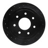 R1 04-11 Ford F-150 RWD Rear Left Drilled & Slotted Black Brake Rotor