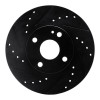 R1 90-03 Ford Escort Front Left Drilled & Slotted Black Brake Rotor