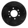 R1 04-11 Ford F-150 4WD Rear Right Drilled & Slotted Black Brake Rotor ECB-54188R