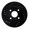 R1 90-01 Ford Escort Front Left Drilled & Slotted Black Brake Rotor