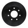R1 04-08 Ford F-150 4WD Front Right Drilled & Slotted Black Brake Rotor