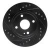 R1 90-01 Ford Escort Front Right Drilled & Slotted Black Brake Rotor