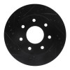 R1 04-08 Ford F-150 4WD Front Left Drilled & Slotted Black Brake Rotor