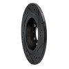 R1 06-10 Pontiac Solstice Rear Left Drilled & Slotted Black Brake Rotor