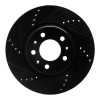 R1 06-10 Pontiac Solstice Front Left Drilled & Slotted Black Brake Rotor