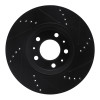 R1 06-10 Pontiac Solstice Front Left Drilled & Slotted Black Brake Rotor