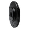 R1 04-12 Chevrolet Cobalt Front Right Drilled & Slotted Black Brake Rotor