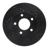 R1 01-07 Ford Escape Front Right Drilled & Slotted Black Brake Rotor