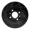 R1 91-02 Saturn SW1 Front Right Drilled & Slotted Black Brake Rotor