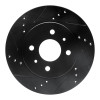 R1 91-02 Saturn SL1 Front Left Drilled & Slotted Black Brake Rotor