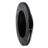 R1 91-02 Saturn SL1 Front Left Drilled & Slotted Black Brake Rotor