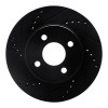 R1 03-10 Chevrolet Cobalt Front Left Drilled & Slotted Black Brake Rotor
