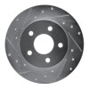 R1 04-12 Chevrolet Malibu Rear Left Drilled & Slotted Silver Brake Rotor