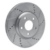 R1 04-12 Chevrolet HHR Front Right Drilled & Slotted Silver Brake Rotor