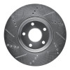 R1 04-12 Chevrolet HHR Front Right Drilled & Slotted Silver Brake Rotor